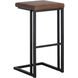 Boone 30 inch Black / Bravo Cognac Barstool, Set Of 2